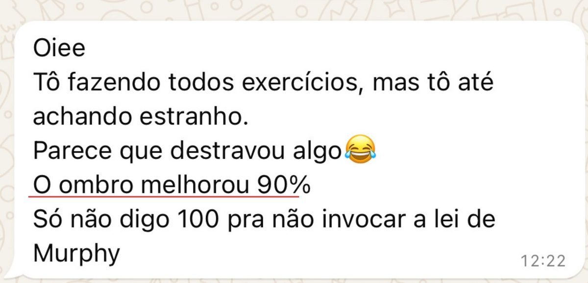 Print de mensagem real de aluno do protocolo