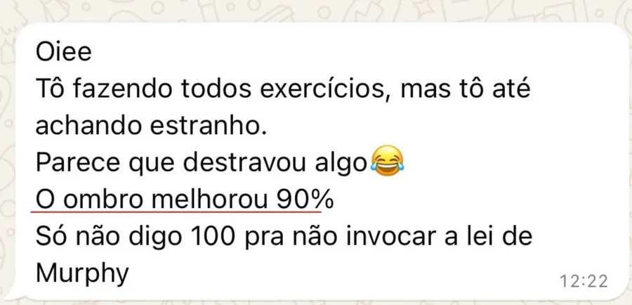 Print de mensagem real de aluno do protocolo